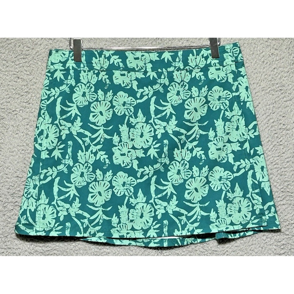 Rip Skirt Sport Skirt Womens Medium Hawaiian Bright Teal Poly Stretch Surf Beach - Picture 1 of 8